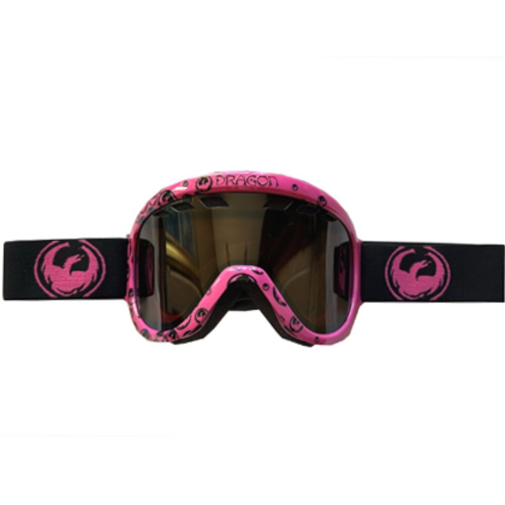 $150 Dragon Snowboard Ski Goggles Pink Icon Bronze Amber Large d1xt Adult NIO27